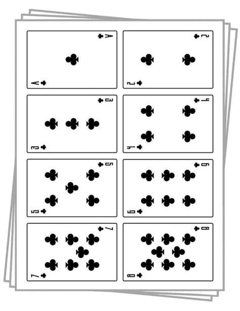 Printable playing card template