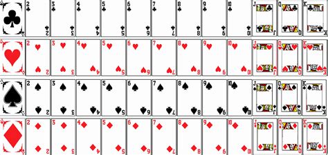 Printable playing card template example