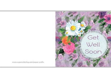 Printable Postcard Paper for Get Well