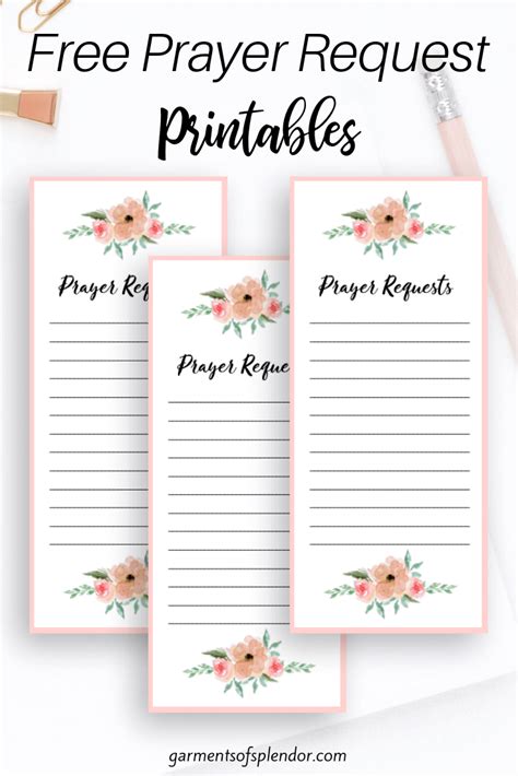 Printable Prayer Request Cards