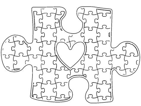 Printable Puzzle Piece Template Autism Awareness