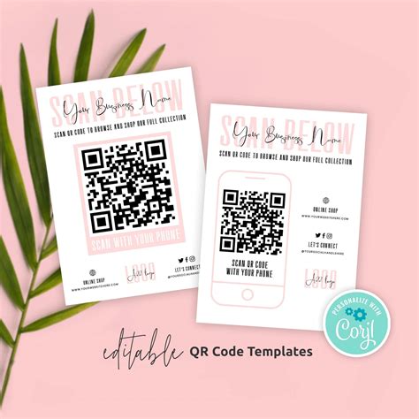 Printable QR Code Poster Templates