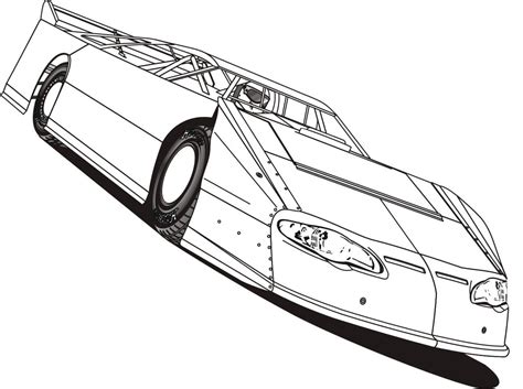 Printable race car coloring pages