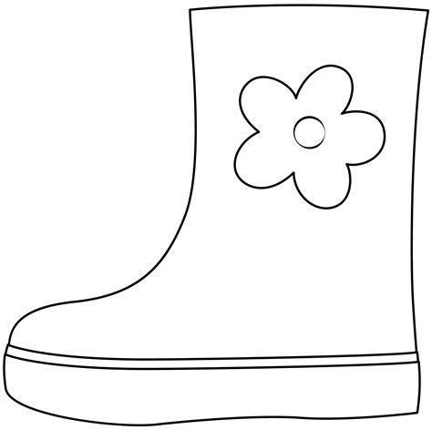 Printable Rain Boot Templates for Women