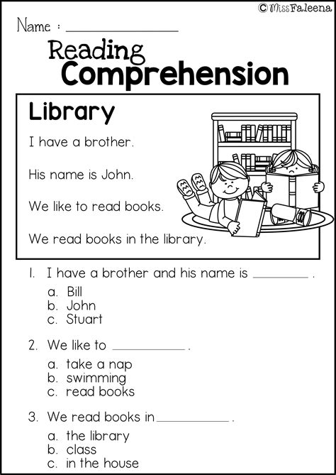 Printable Reading Worksheets for Kindergarten