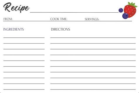 Printable Recipe Book with Colorful Images