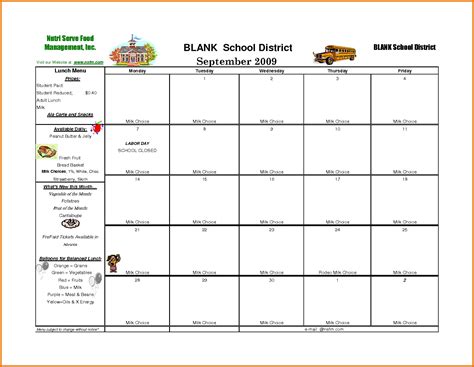 Printable Schedule Template