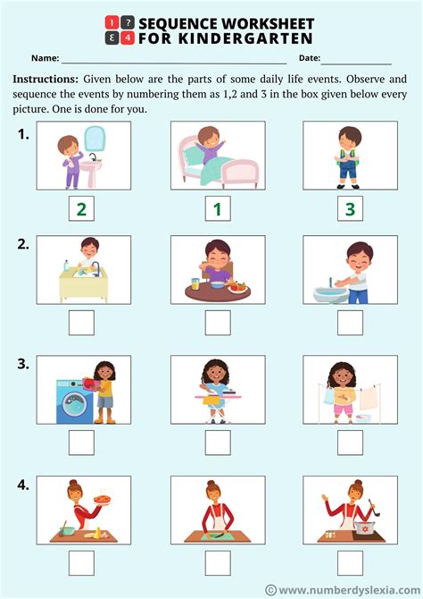 Printable sequencing pictures