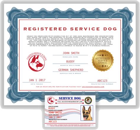 Printable Service Dog Papers