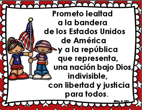 Printable Spanish Pledge of Allegiance