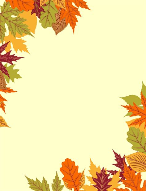 Printable Stationery Papers For Autumn