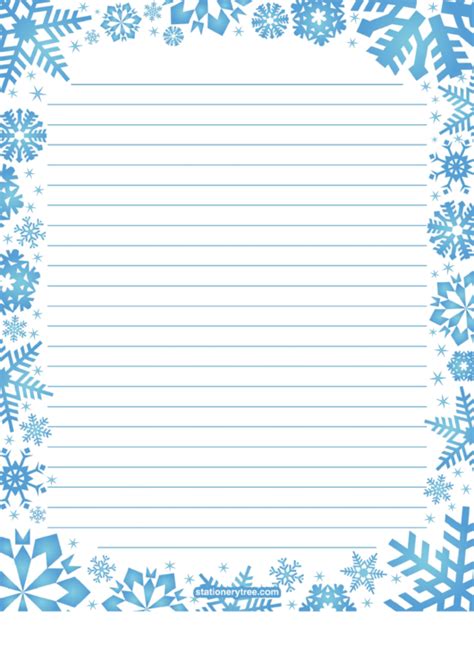 Printable Stationery Papers For Winter