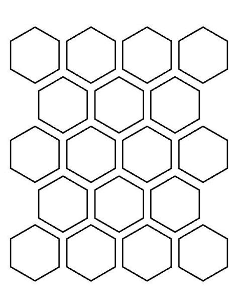 Printable Stencil Hexagons