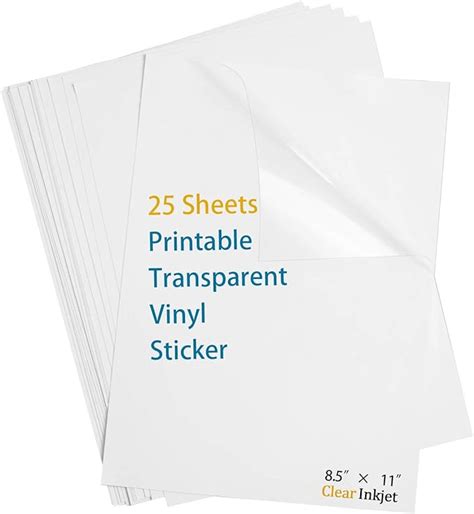 Printable sticker paper 8.5 x 11 labels