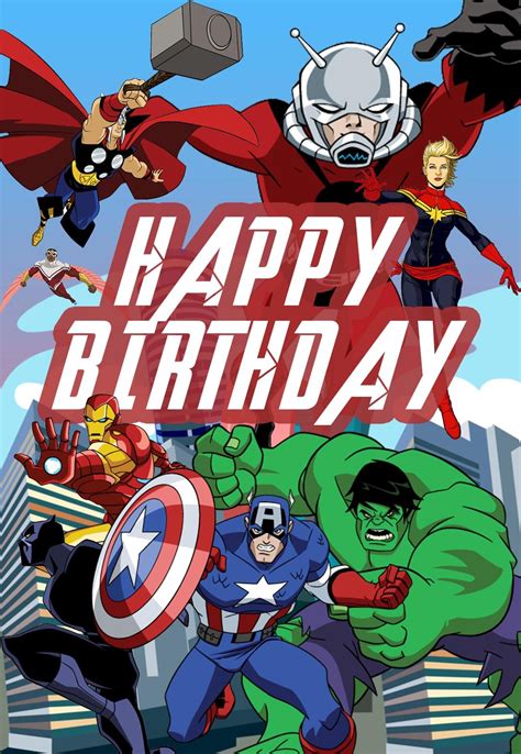 Printable Superhero Birthday Cards