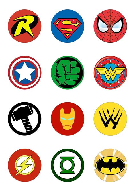 Superhero logo printable pictures