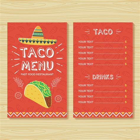 Printable Taco Menu Boards