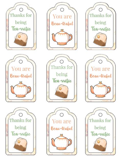 Printable Tea Infuser Card