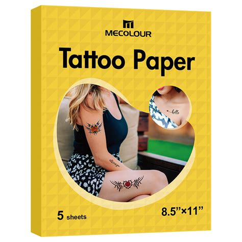 Printable temporary tattoo paper sheets