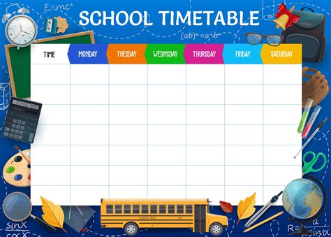 Printable Time Table for Kids