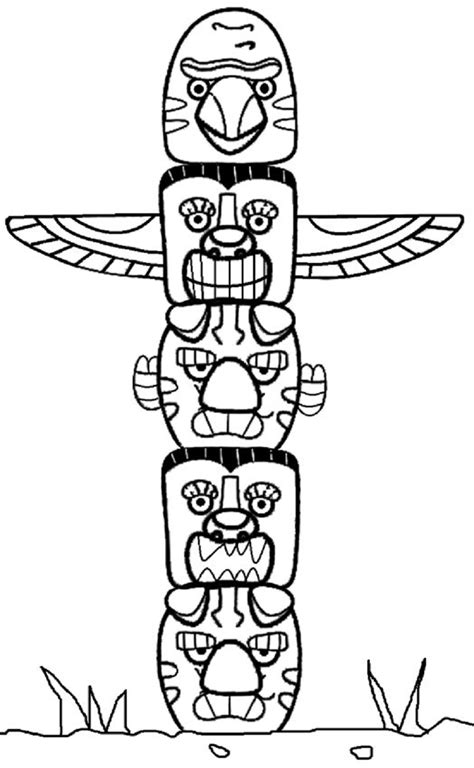 Printable totem pole