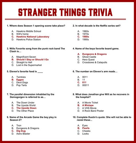 Printable Trivia Questions for All Occasions