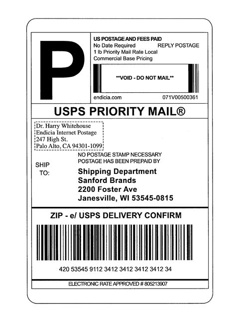 Printable USPS Labels