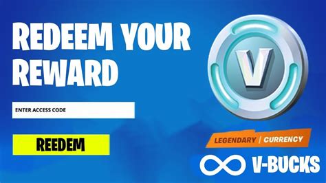 Printable V Bucks Code Redeem 10