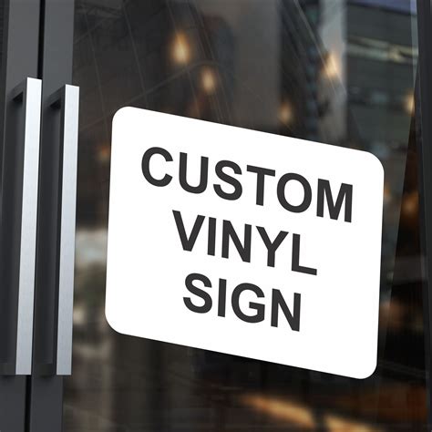 Custom sign made with printable vinyl