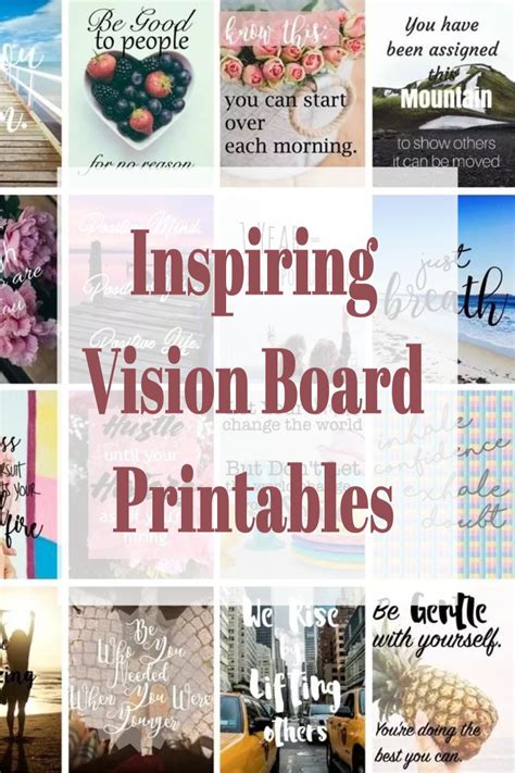 Printable vision board