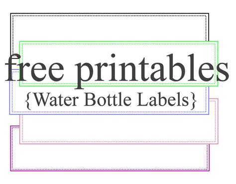 Printable Water Bottle Labels Example 8