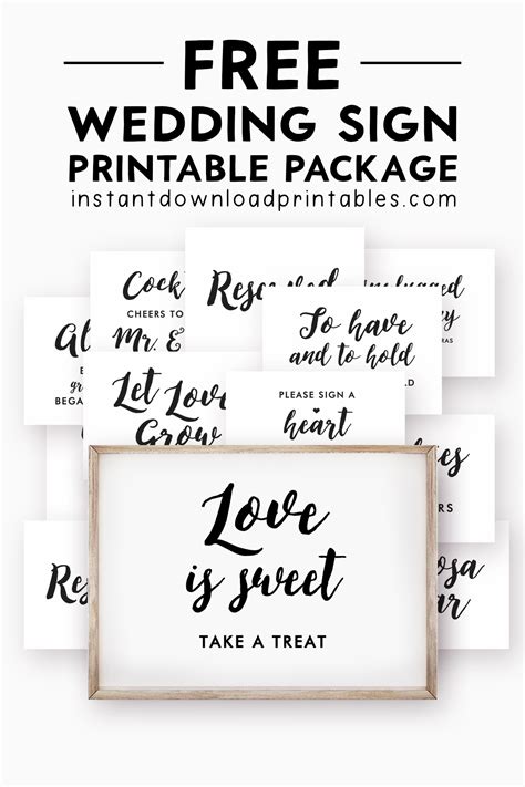 Printable Wedding Sign Ideas