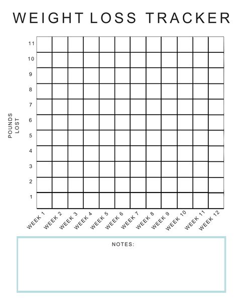 Printable Weight Loss Chart Tracker