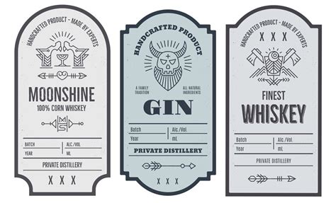 Printable Woozy Bottle Label Template Design