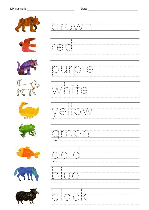 Printable worksheets and activities