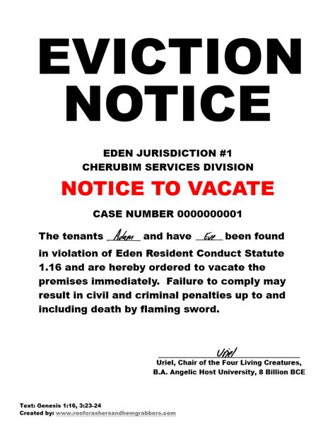 Printable NYS Eviction Notice Template