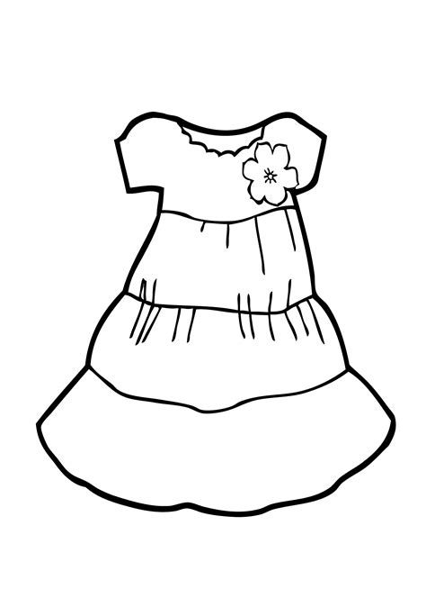 Printed Dress Coloring Pages