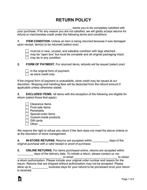 Printful Return Policy Template Example 4