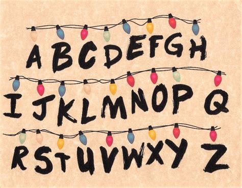 Printing Stranger Things Alphabet Wall Art