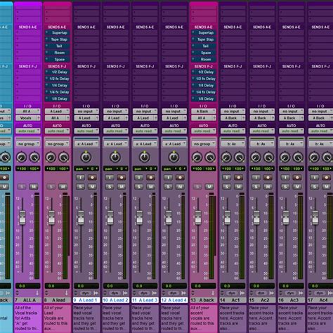 Pro Tools Vocal Templates for Professional Recordings