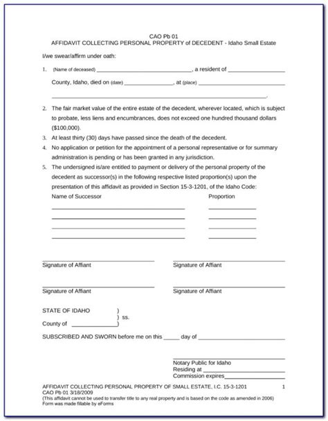 Probate Form 13100 Guidelines