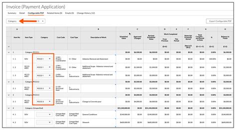 Procore Cost Code Template