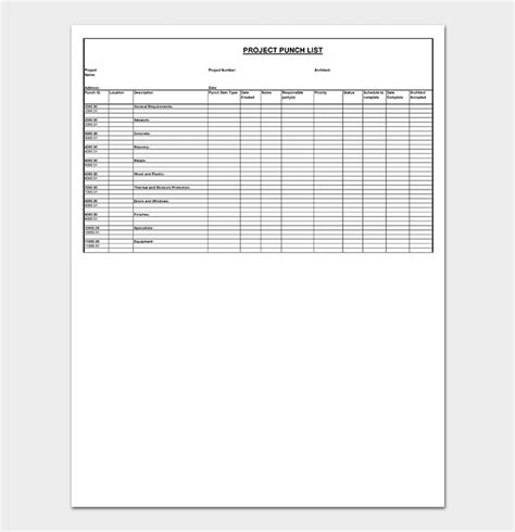 Procore Punch List Template Basics