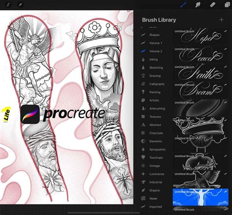 Procreate tattoo body templates for artists