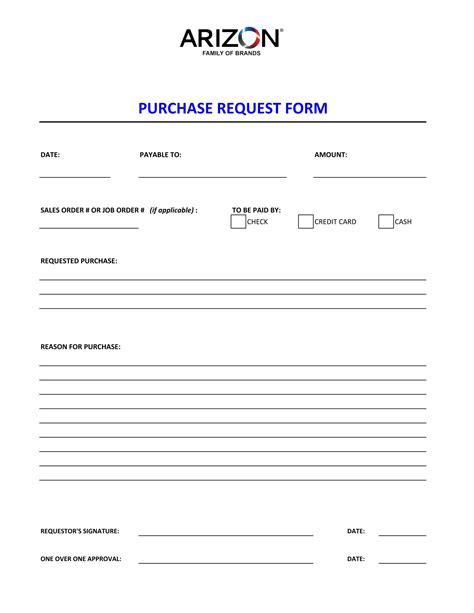 Procurement Request Template