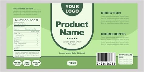 Product Label Template for Google Docs