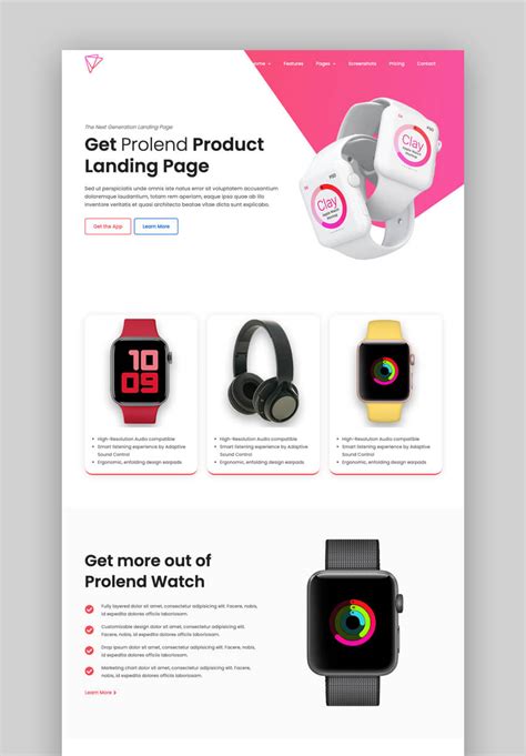 Product Landing Page Template