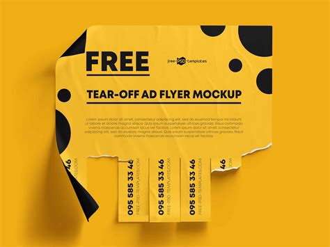 Product promotion tear-off flyer template