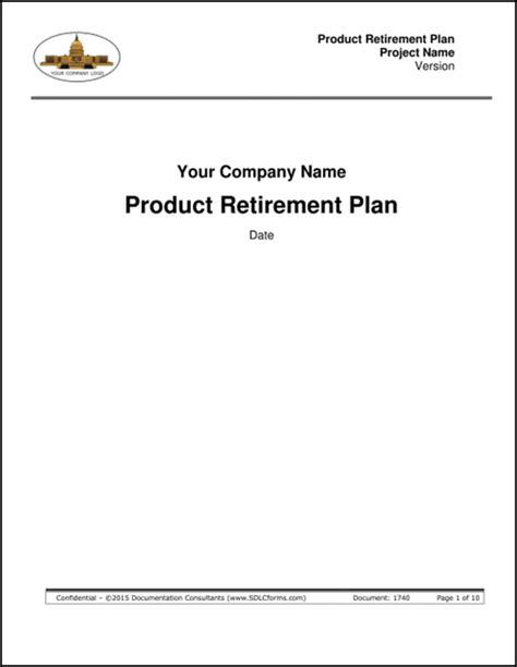 Product Retirement Plan Template