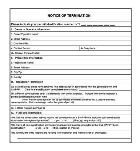 Product Termination Plan Template